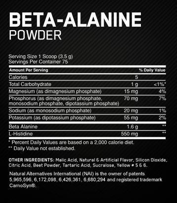Beta-Alanine Powder Optimum Nutrition - Imagen 2