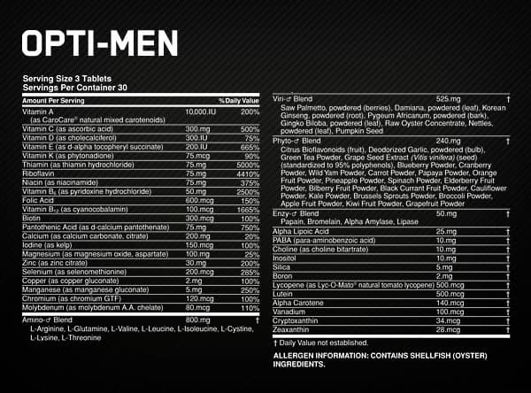 Opti-Men® Optimum Nutrition - Imagen 2